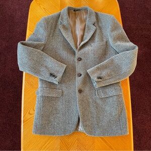 Men's Gray Herringbone Blazer